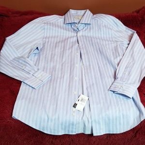 Michael Kors blue w/ stripes dress shirt